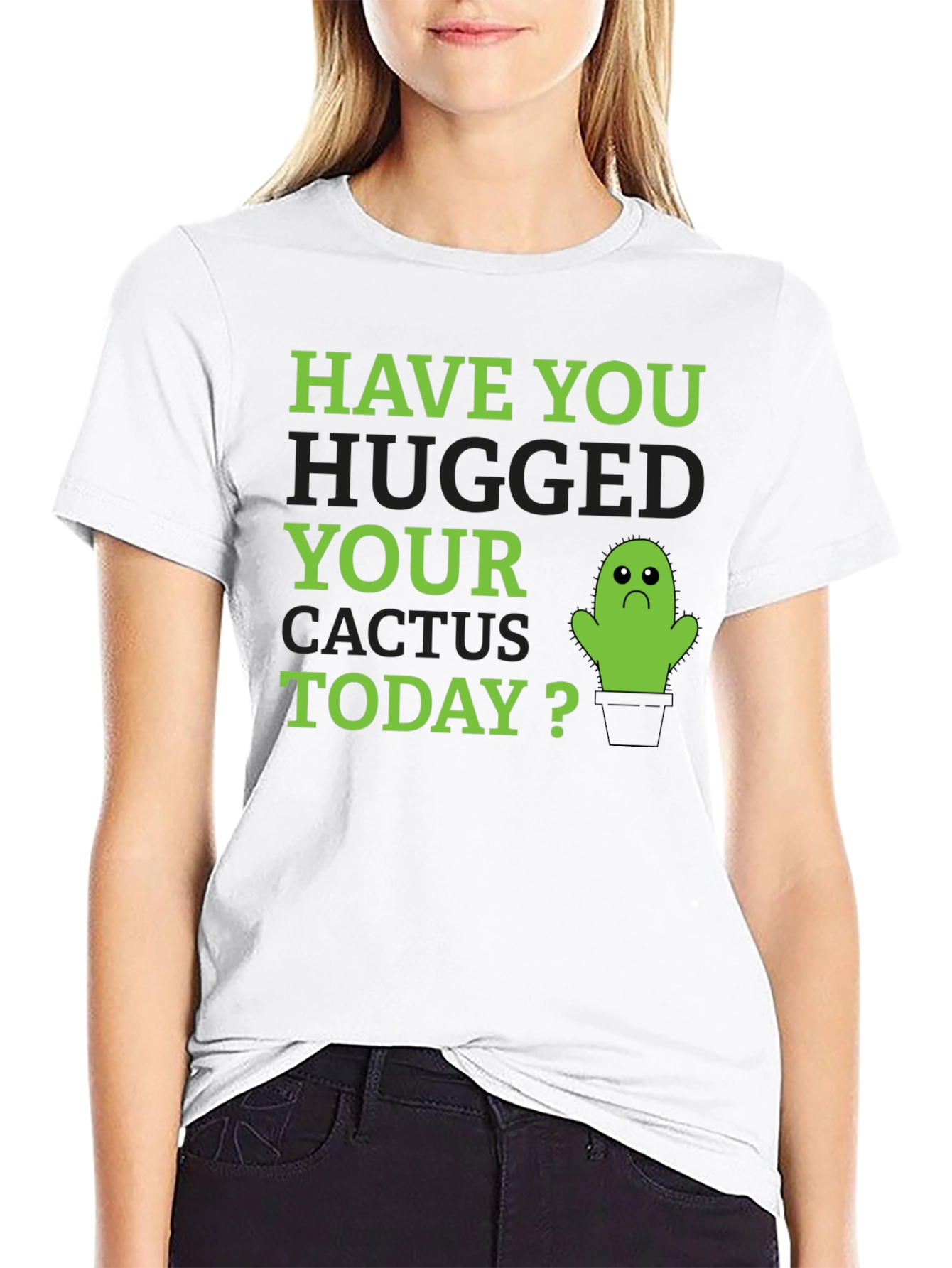 Hug Your Cactus Funny Graphic T-Shirt - 9