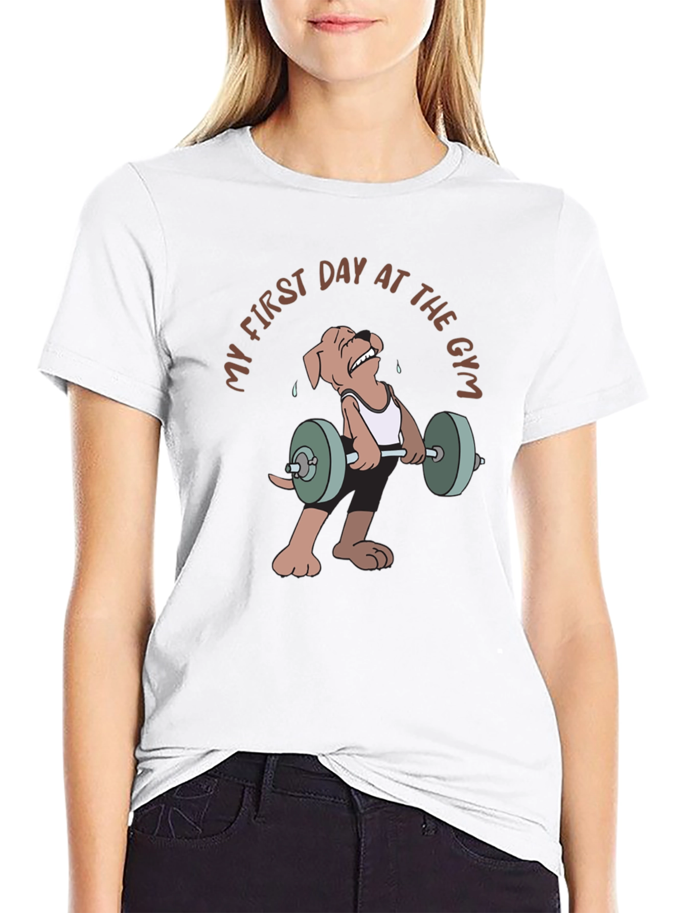 Black Dog's First Day at The Gym T-Shirt view 9