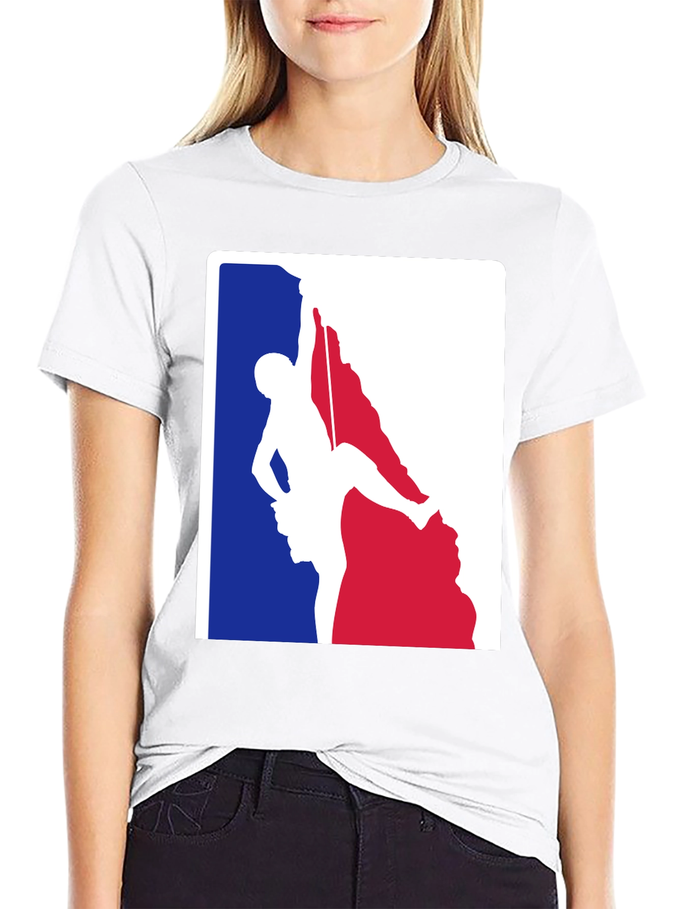 Black Climbing Graphic T-Shirt - Black Cotton Blend view 9