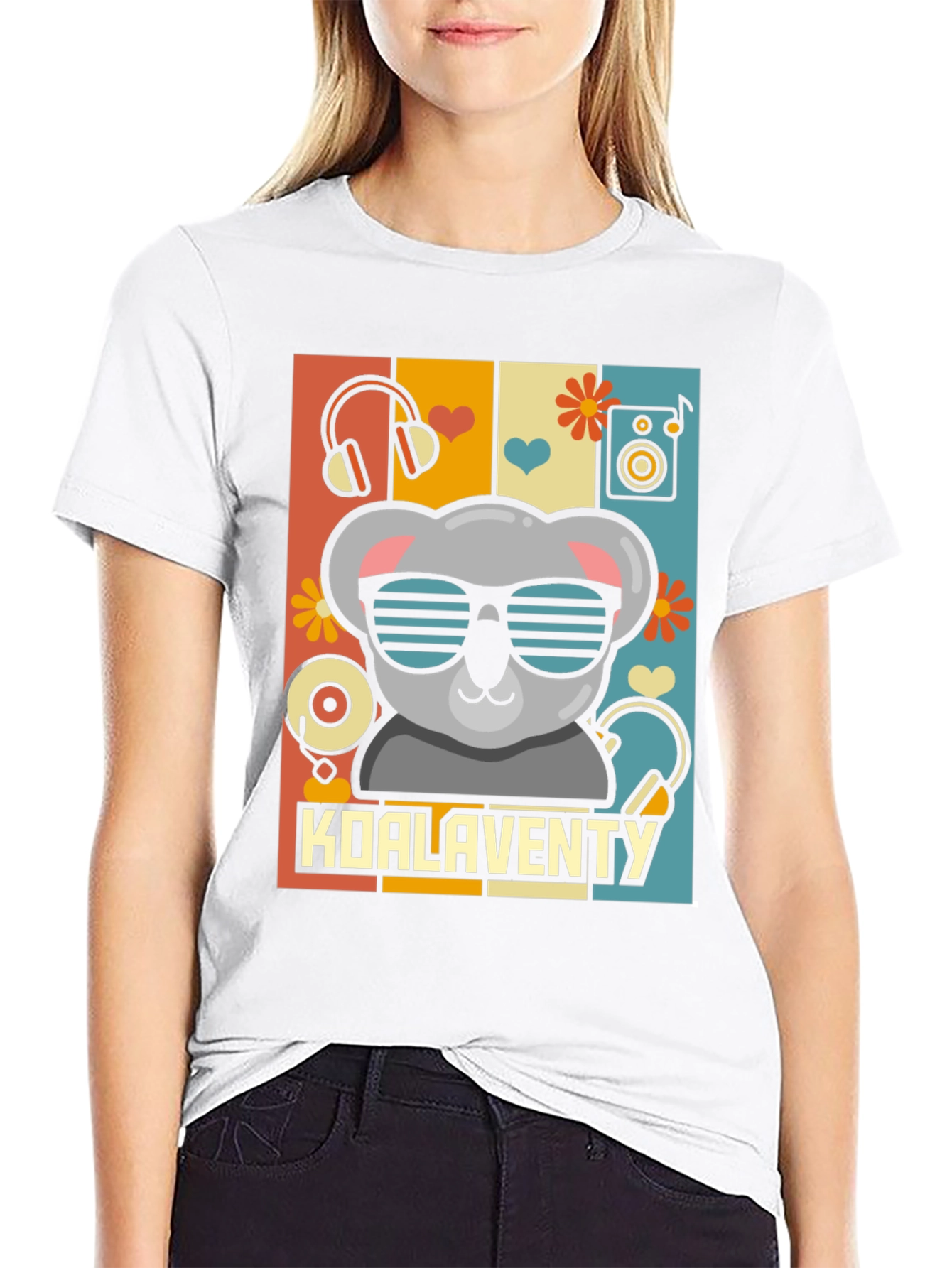 Black Koalaventy Music Lover T-Shirt view 9
