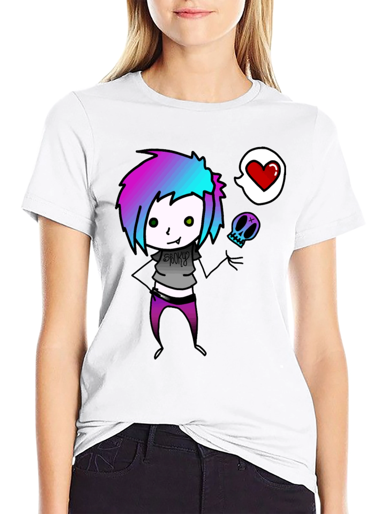 Black Spooky Love T-Shirt view 9