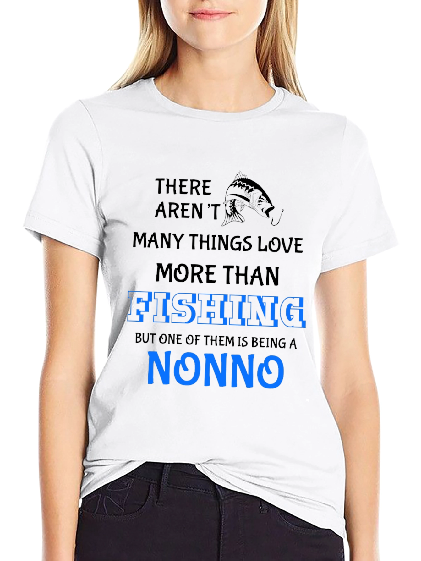 Black Fishing Nonno T-Shirt: Love of Fishing and Being a Nonno! view 9
