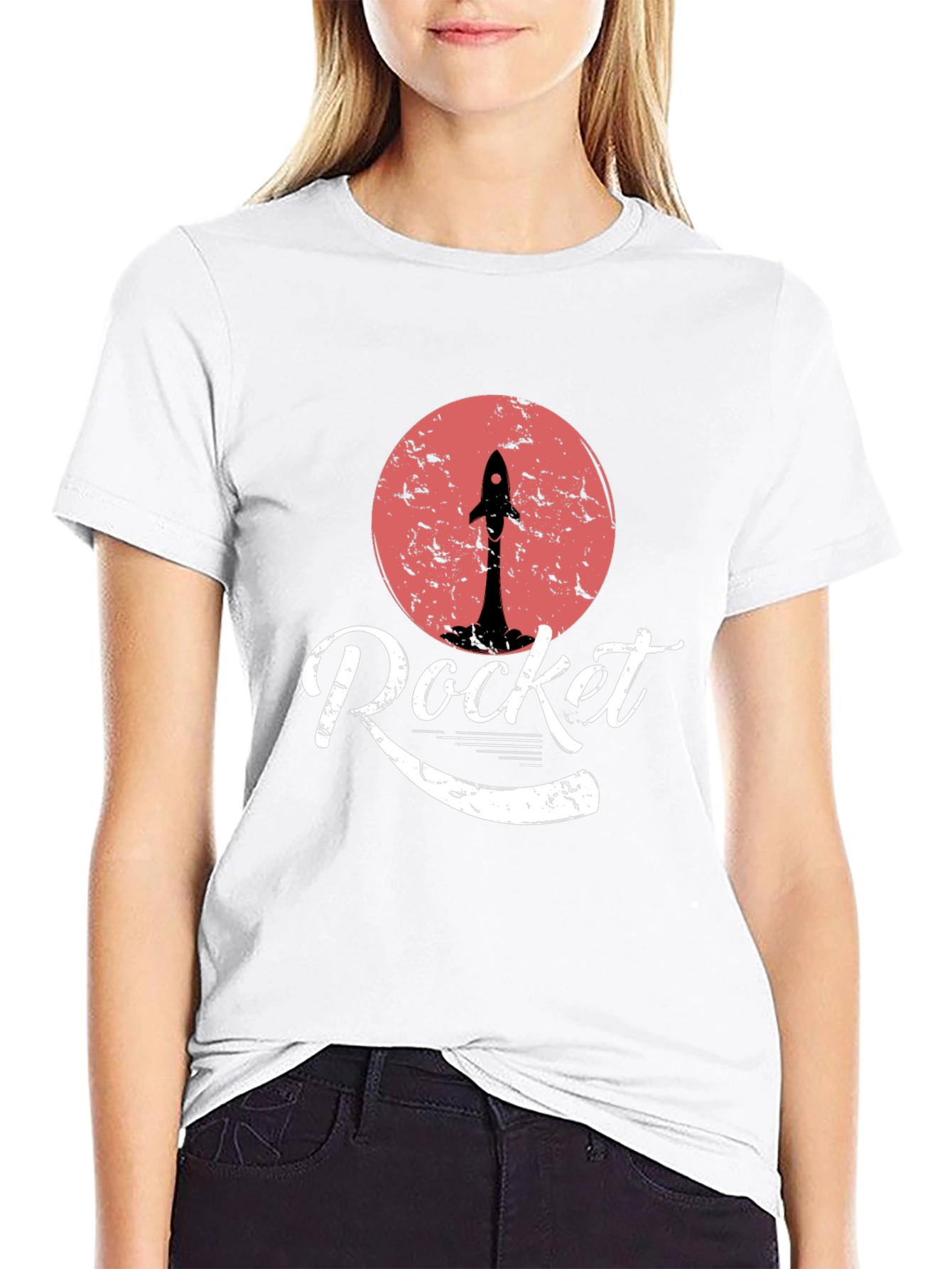 Black Retro Rocket T-Shirt - Blast Off in Style! view 9