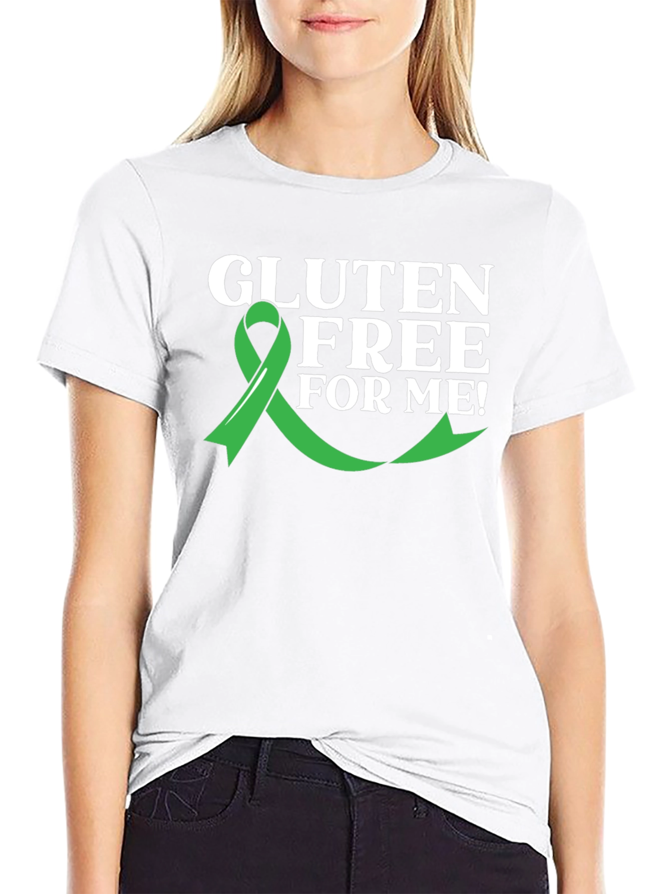Black Gluten Free Awareness Ribbon T-Shirt view 9
