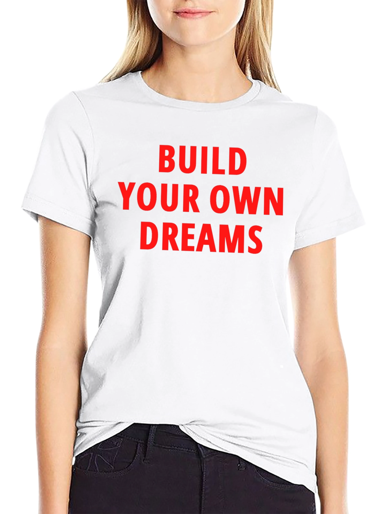 Black Motivational T-Shirt - Build Your Dreams view 9