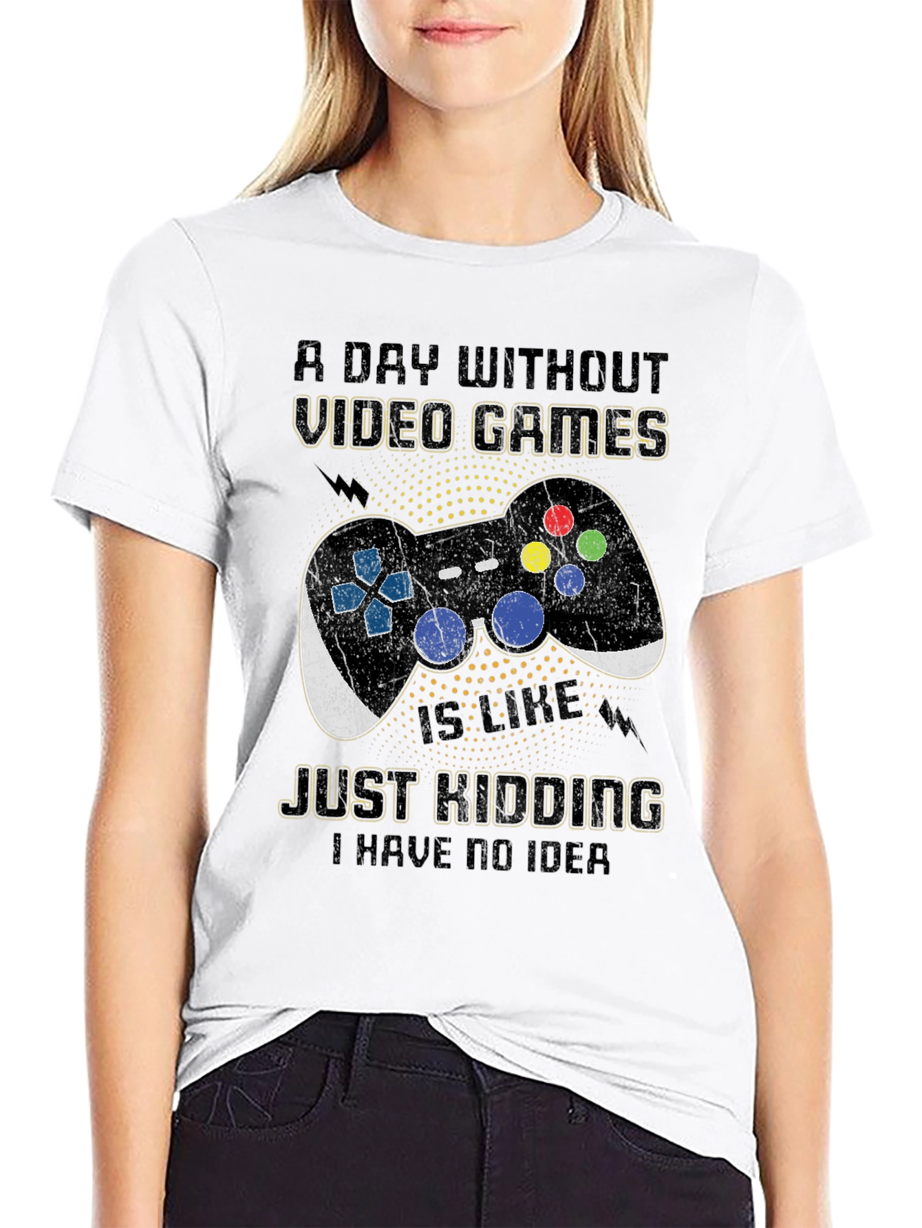 Black Funny Video Game T-Shirt - A Day Without Games view 9