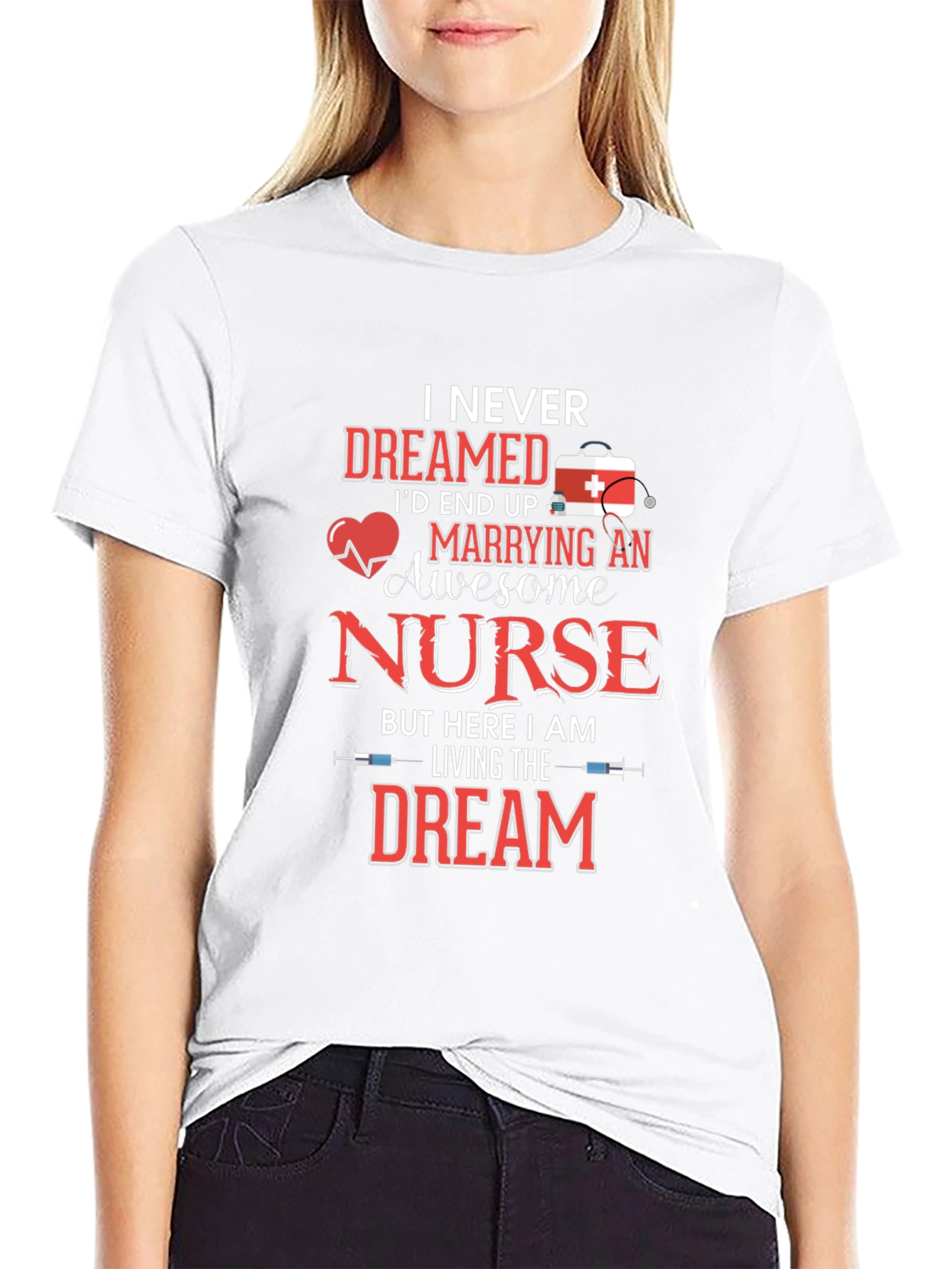 Black Awesome Nurse T-Shirt - Husband Gift view 9