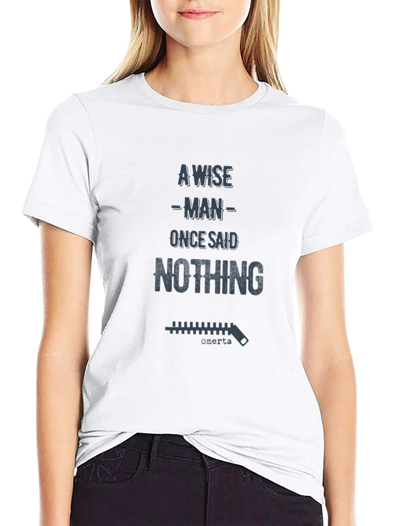 Black A Wise Man Said Nothing T-Shirt view 9