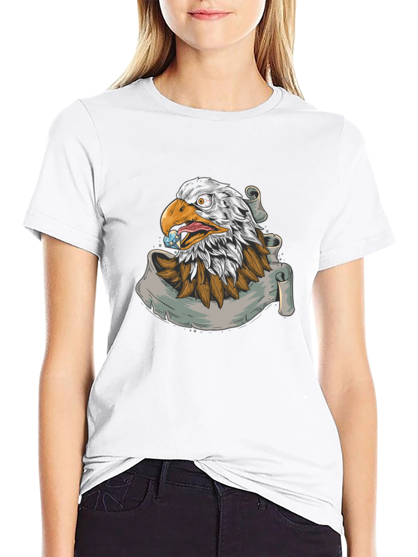 Black Eagle Graphic Print T-Shirt view 9