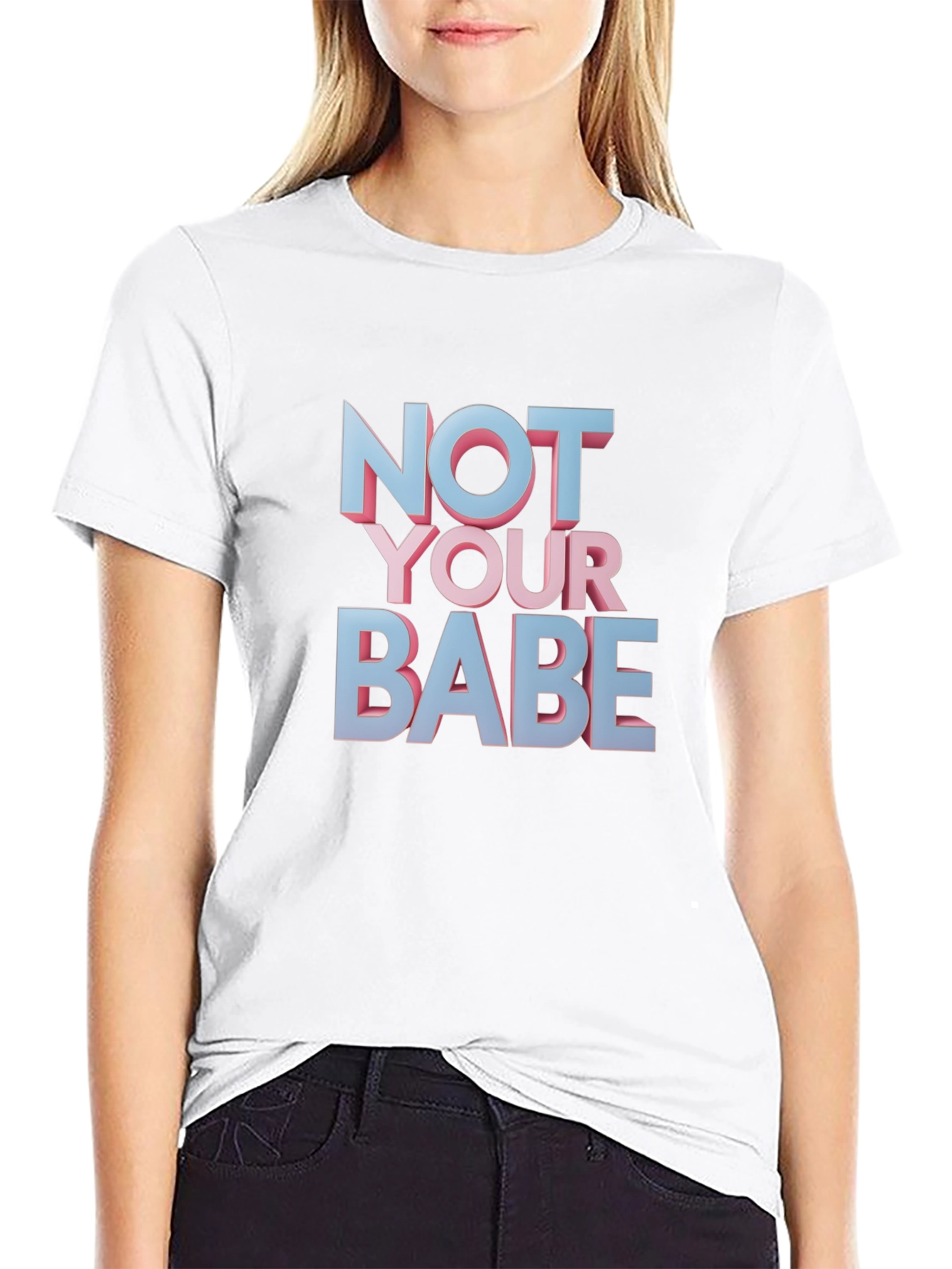 Black Not Your Babe Graphic T-Shirt view 9