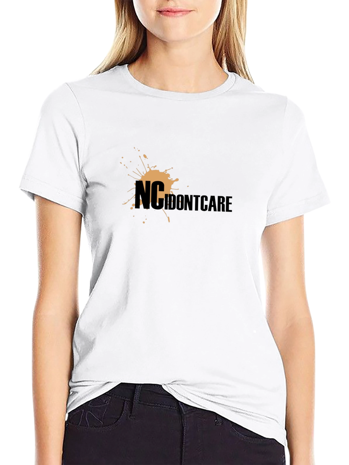 Black NC IDONTCARE Graphic T-Shirt - Bold Statement Tee view 9