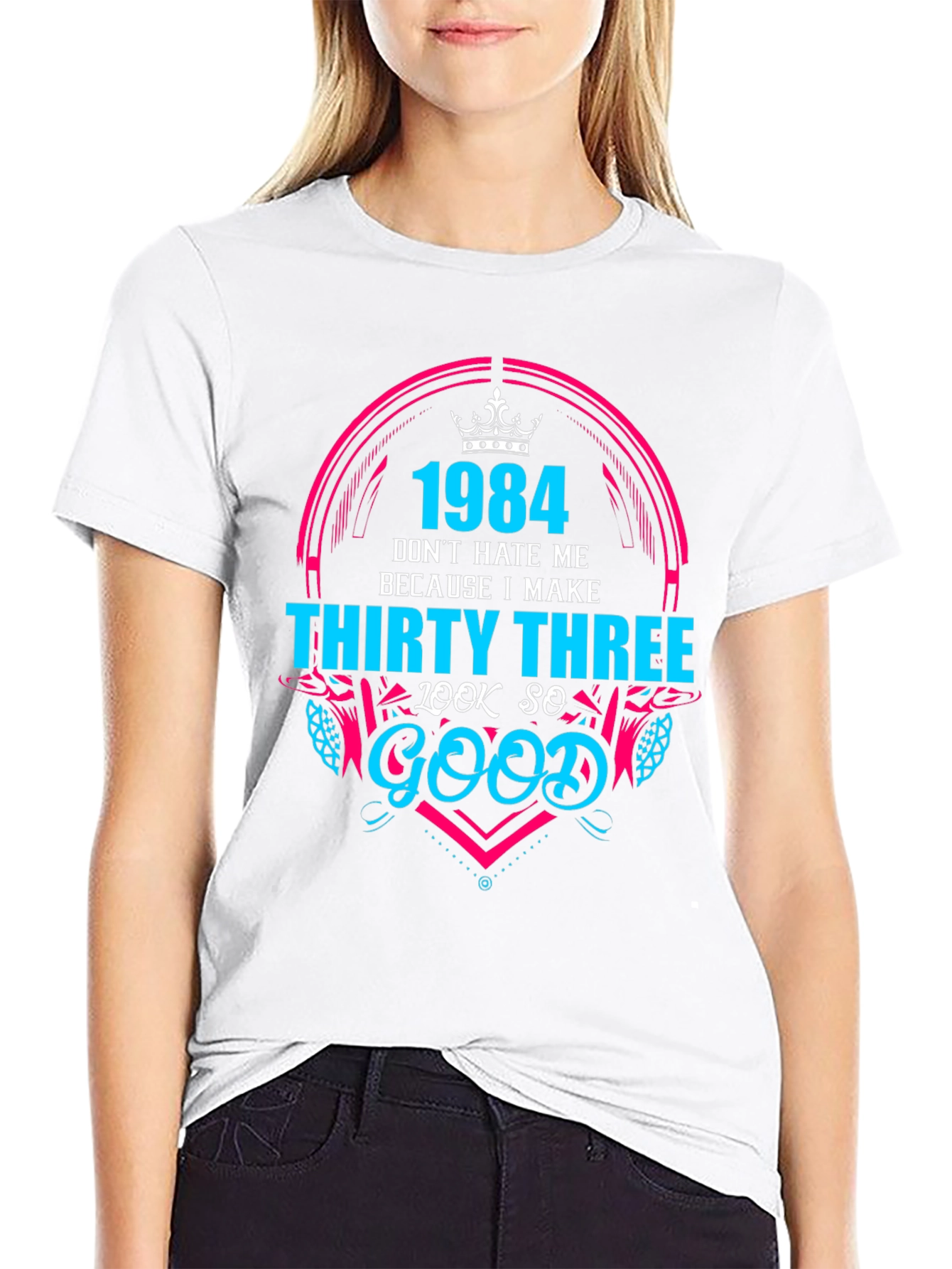 Black 1984 Thirty Three Look So Good Graphic Tee view 9