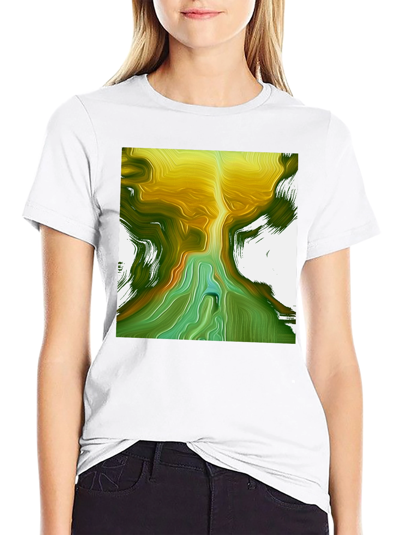 Black Abstract Art T-Shirt - Unique Design view 9