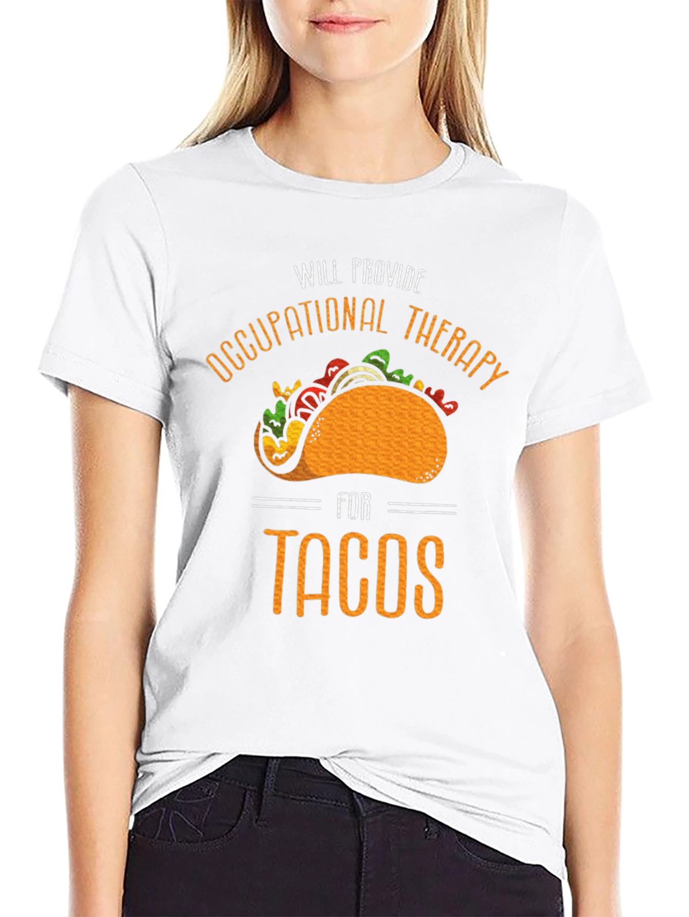 Black Occupational Therapy Tacos Graphic Tee view 9