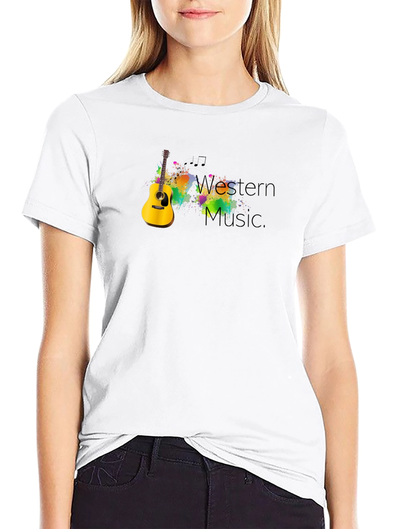 Black Western Music Graphic T-Shirt - Soft Cotton Blend view 9
