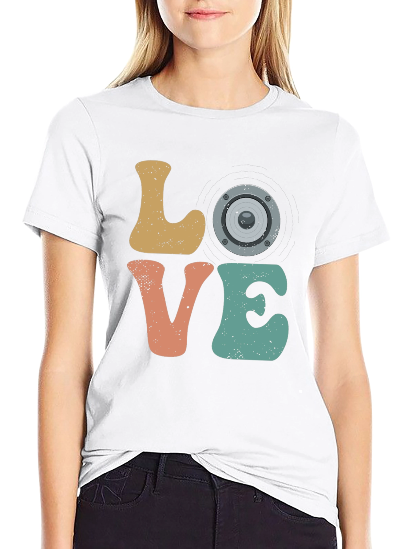 Black Love Speaker T-Shirt - Music Lover Tee view 9