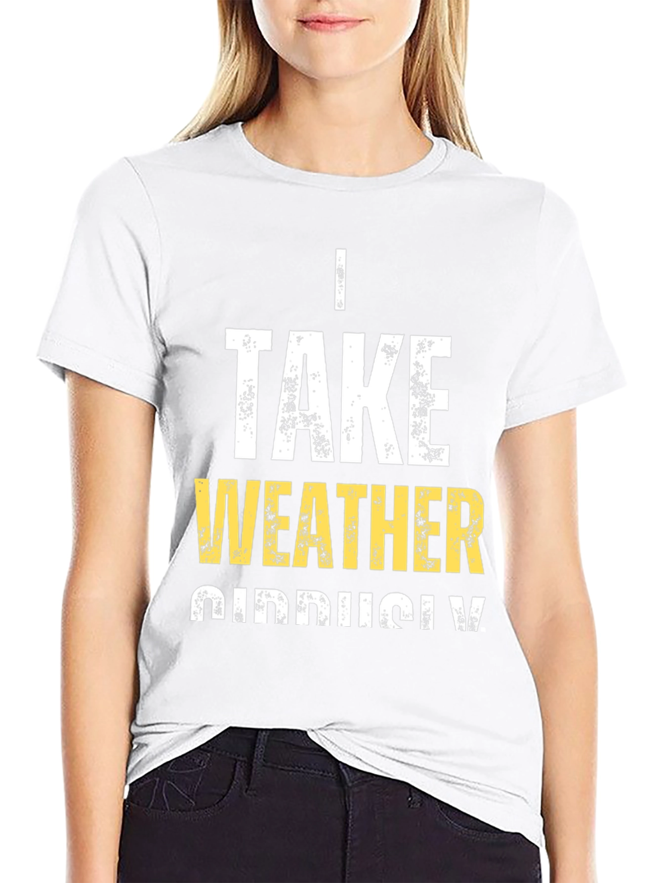 Black Funny Weather Pun T-Shirt - I Take Weather Seriously view 9