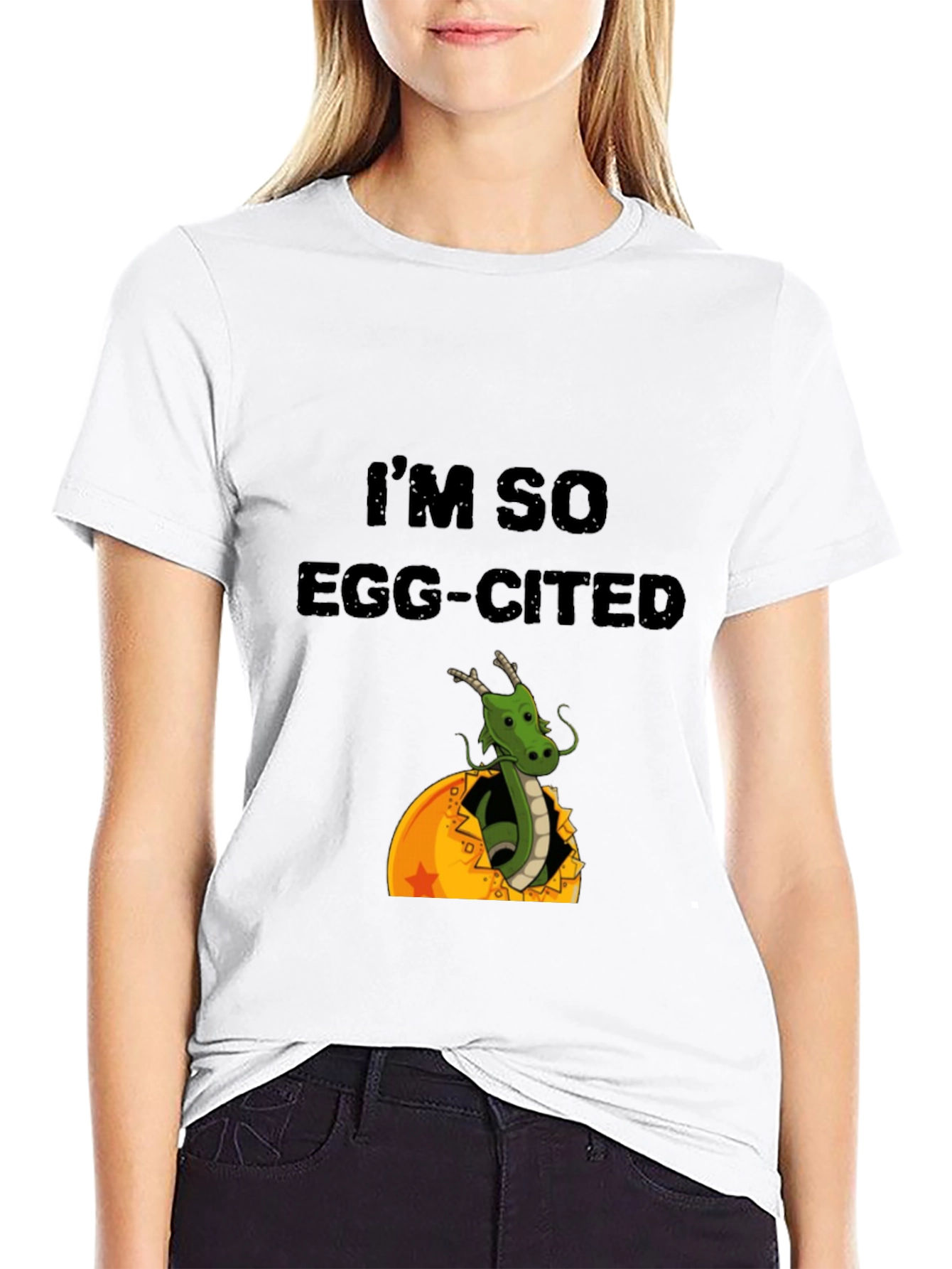 Black I'm So Egg-Cited Dragon T-Shirt view 9