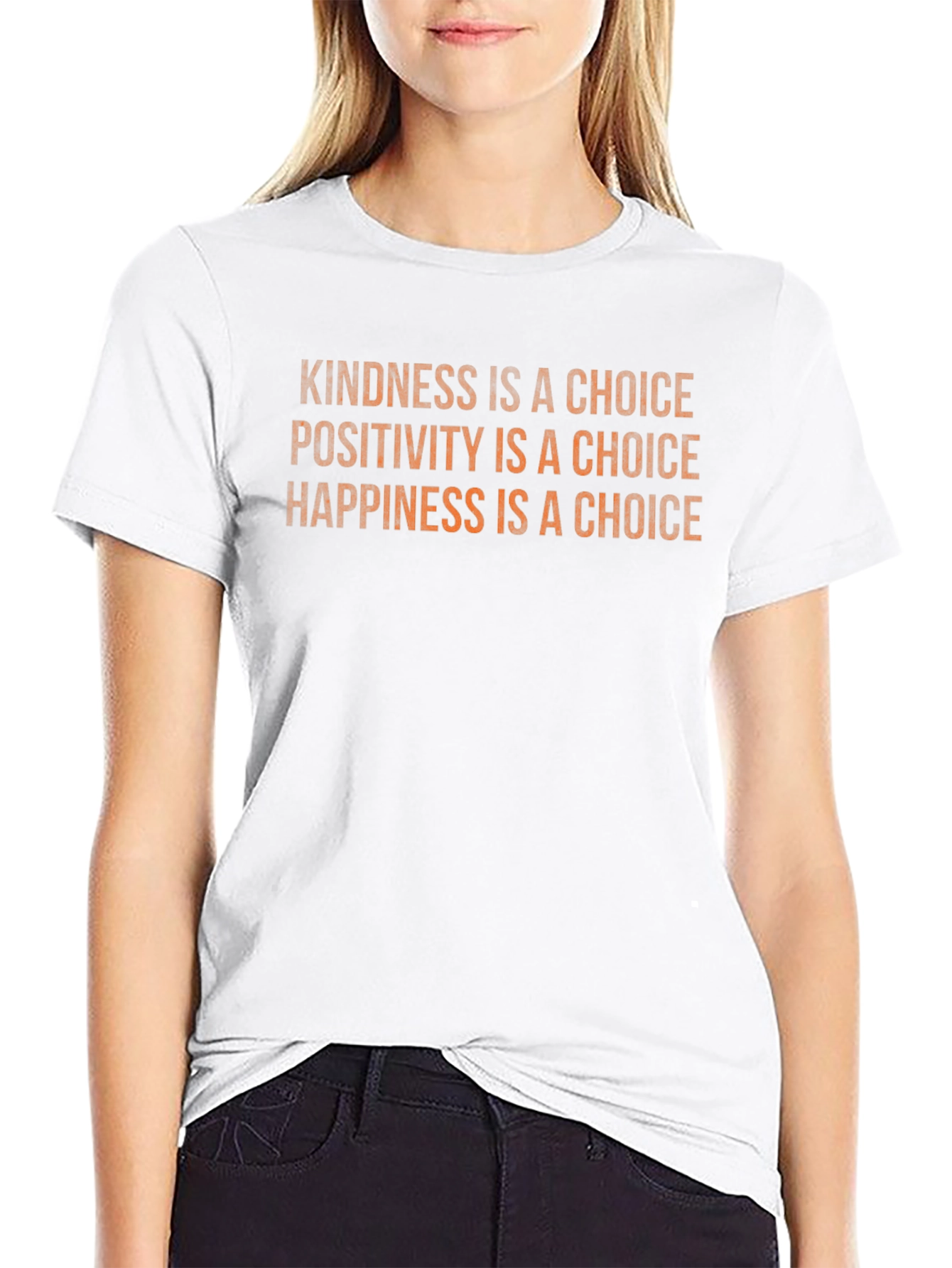 Black Kindness Positivity Happiness Choice Black T-Shirt view 9
