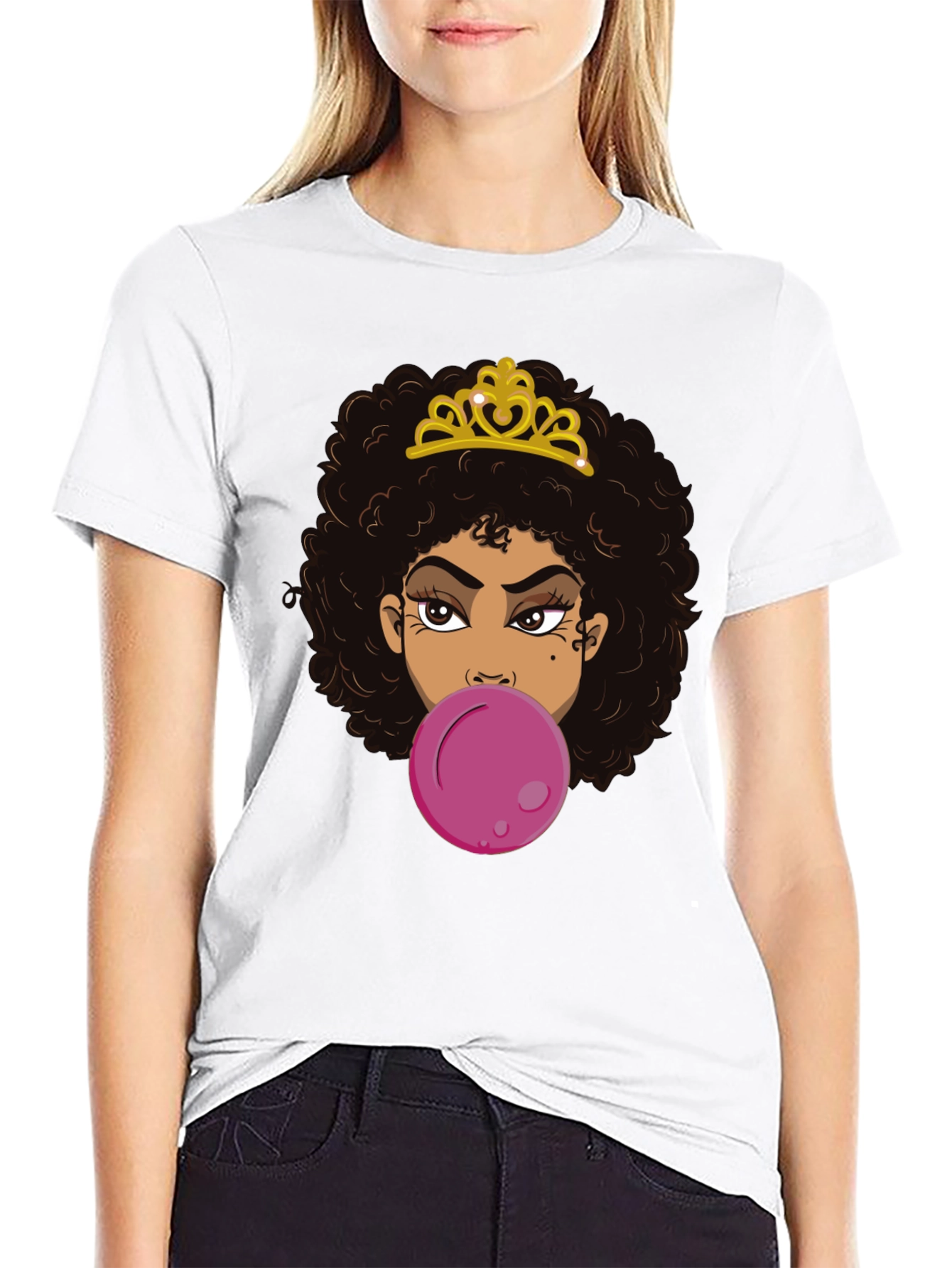Black Queen Bubble Gum T-Shirt - Black view 9