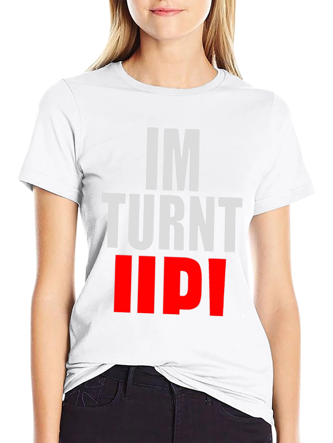 Black "I'm Turnt Up!" Graphic Tee - Bold Statement Shirt view 9