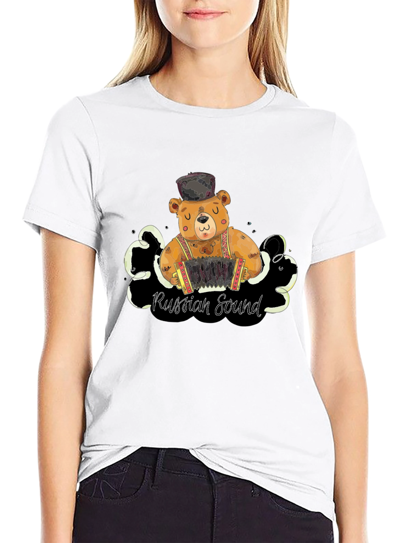 Black Russian Sound Bear T-Shirt view 9