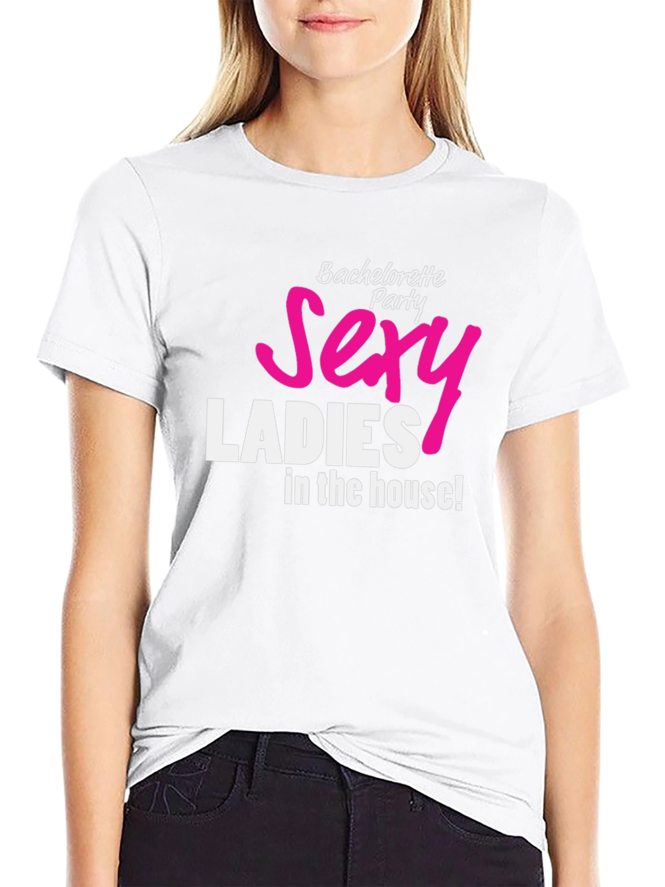 Black Sexy Ladies Bachelorette Party Black T-Shirt view 9