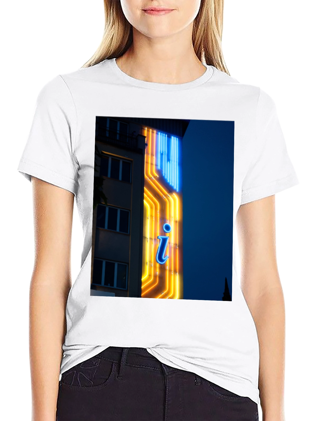 Black Neon Sign Graphic T-Shirt view 9