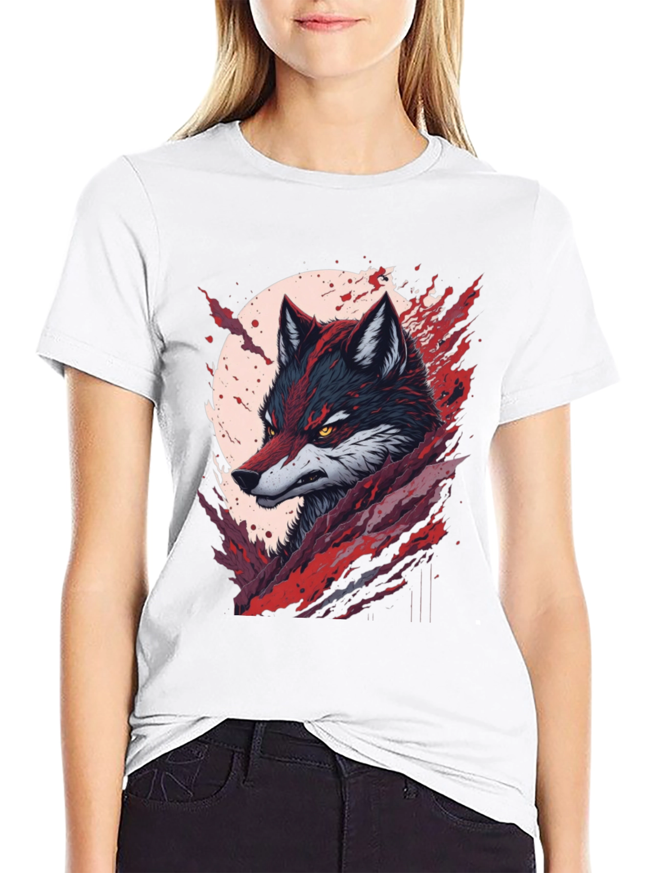 Black Wolf Graphic Tee - Bold Animal Design view 9