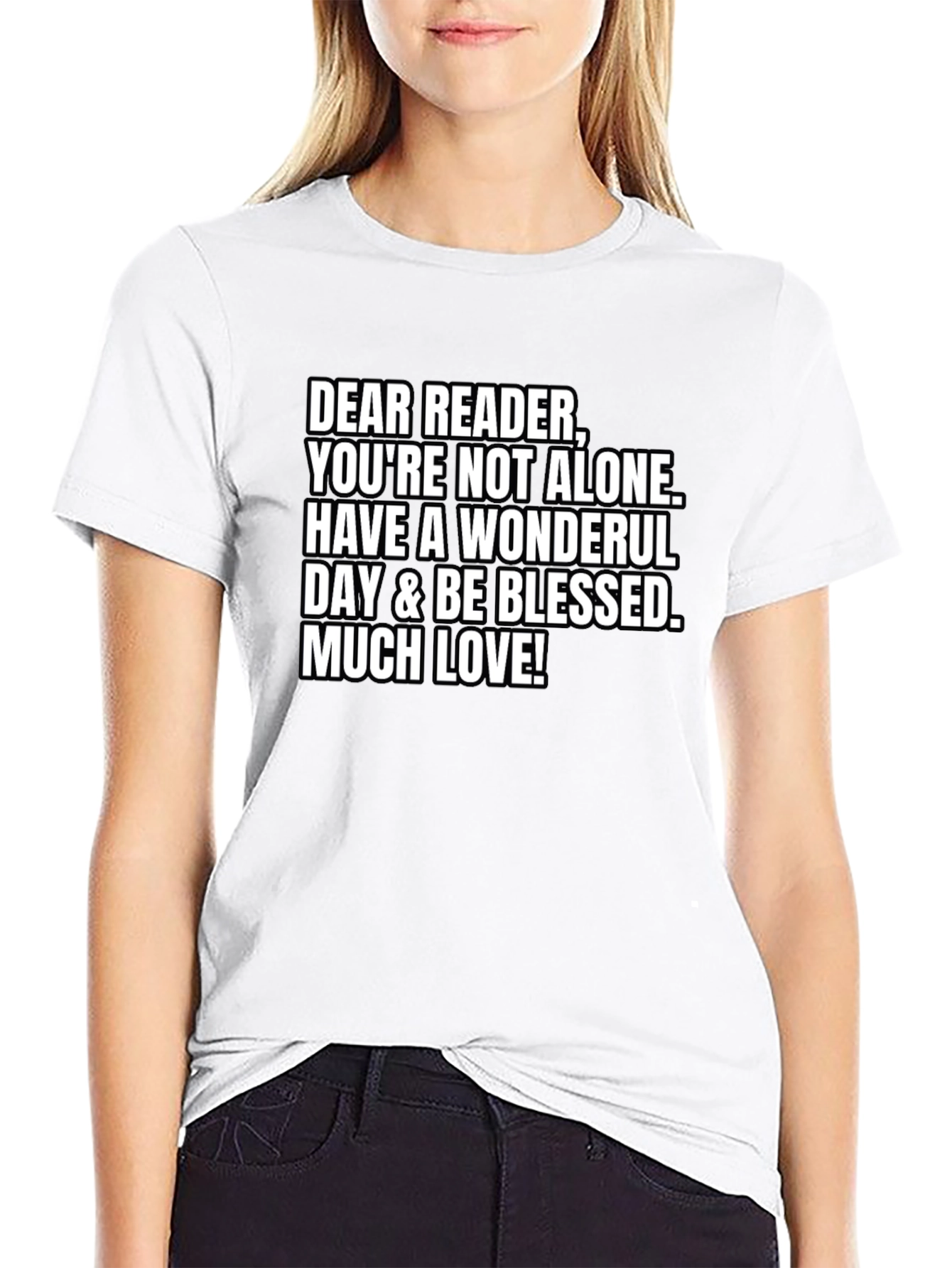Black Dear Reader T-Shirt - You're Not Alone view 9