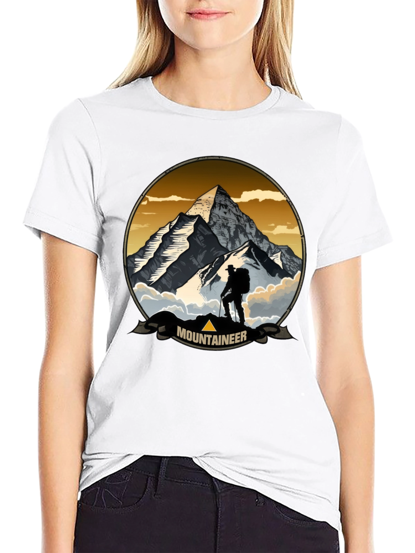 Black Mountaineer Adventure Graphic T-Shirt view 9