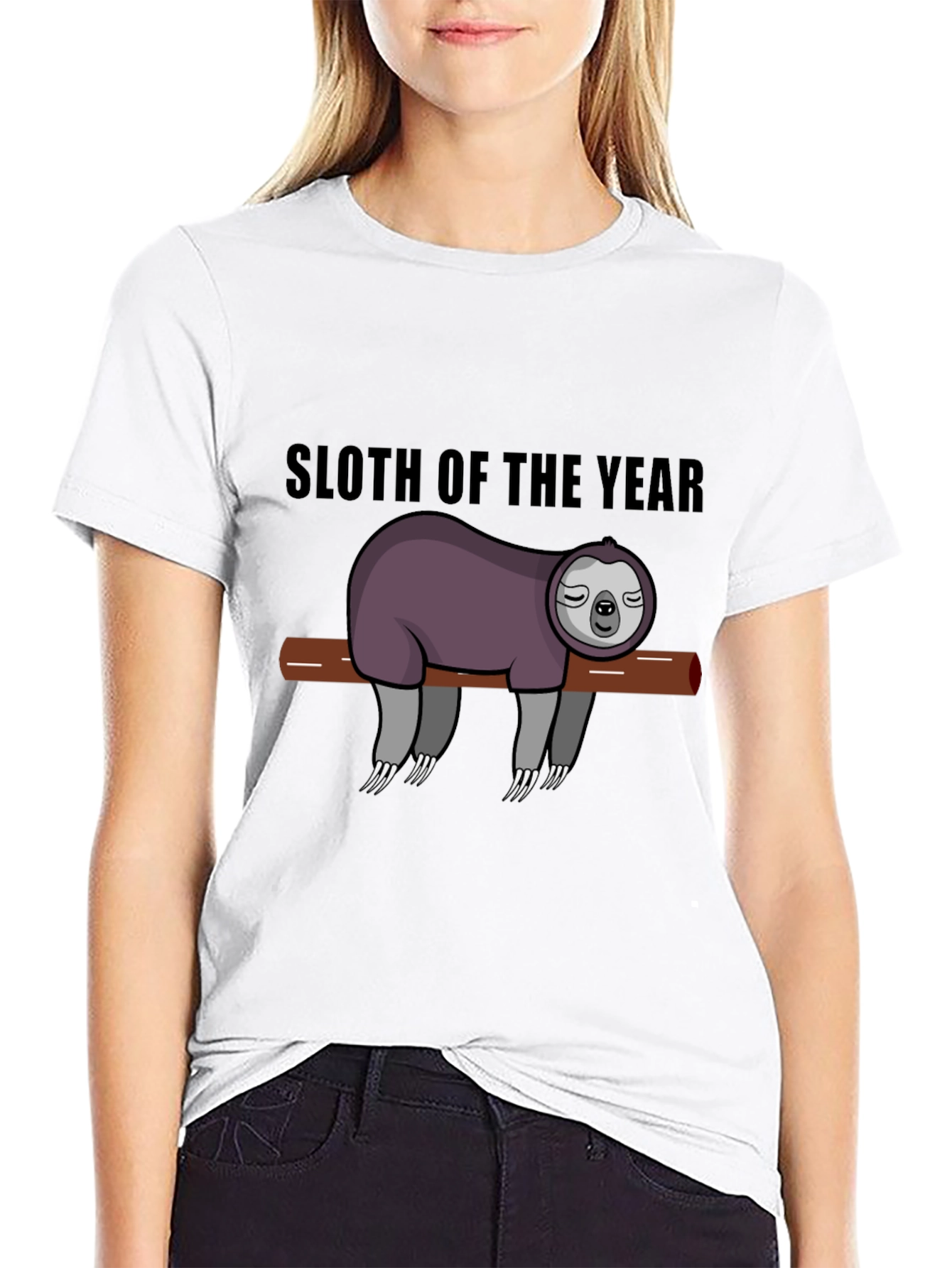 Black Sloth of the Year T-Shirt view 9