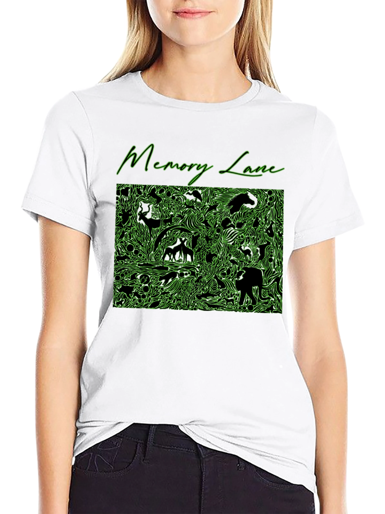 Black Memory Lane Black Graphic Print Tee for Men view 9