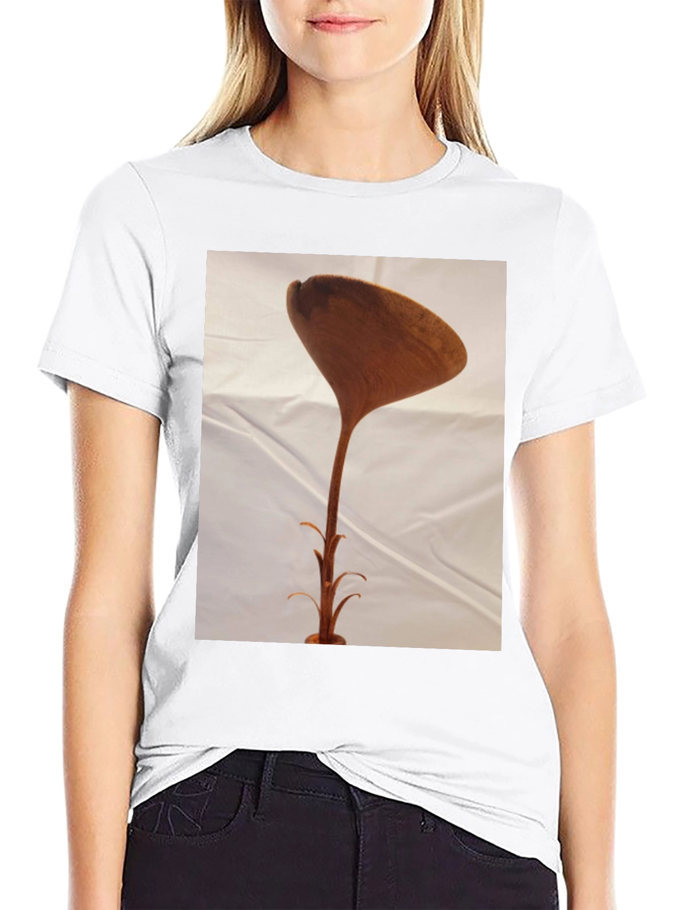 Black Unique Wooden Sculpture T-Shirt view 9