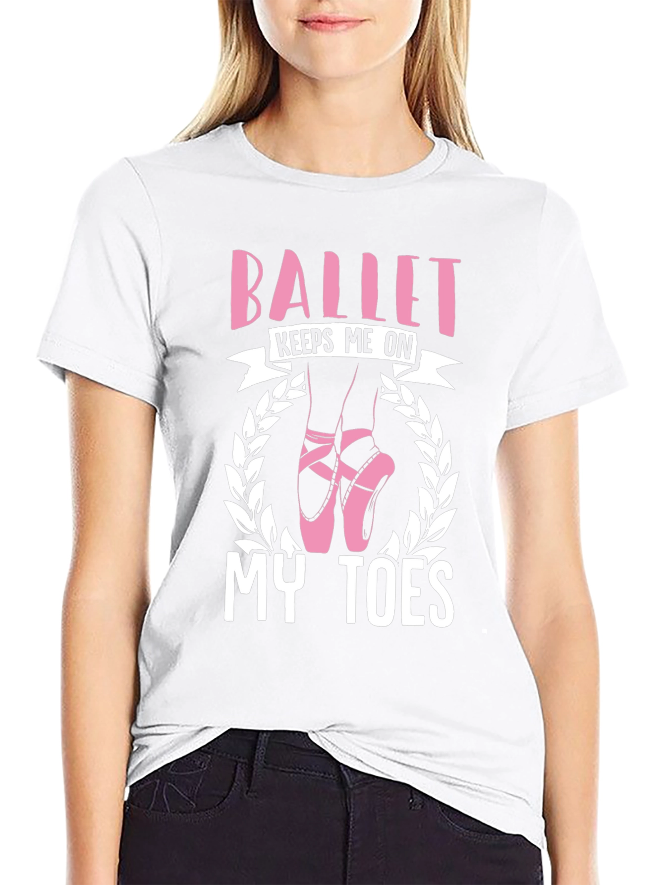 Ballet Keeps Me On My Toes Graphic T-Shirt - 9
