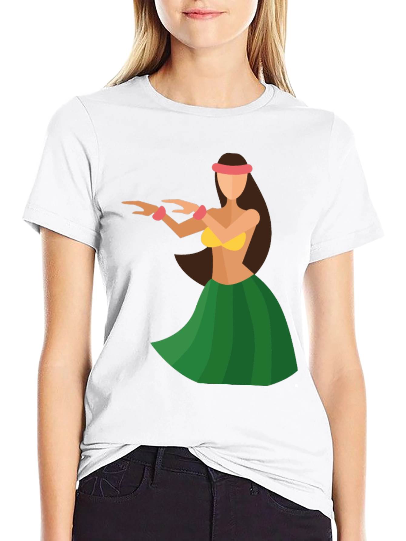 Black Hula Dancer Graphic Tee - Tropical Vibe view 9