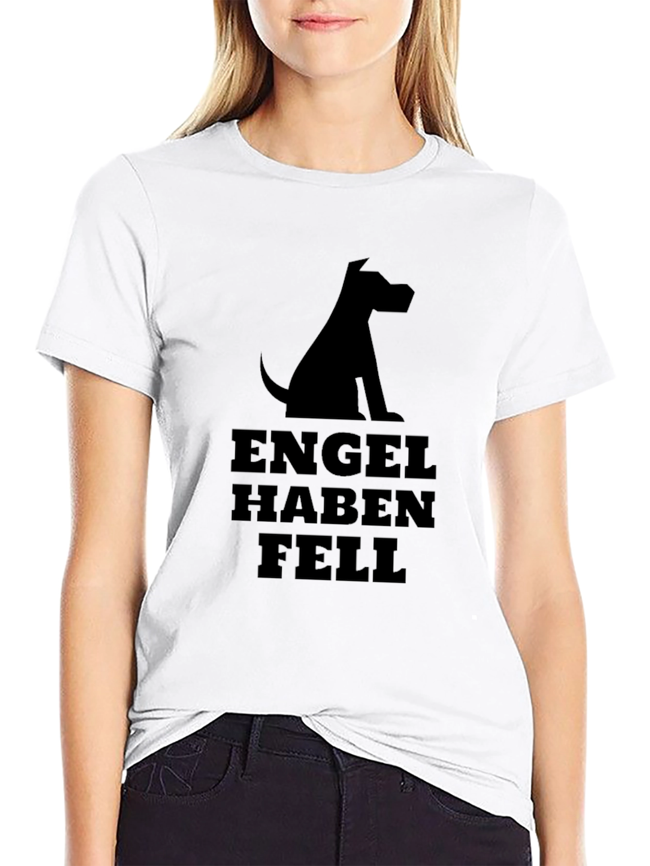 Black Engel Haben Fell Black T-Shirt Dog Graphic view 9