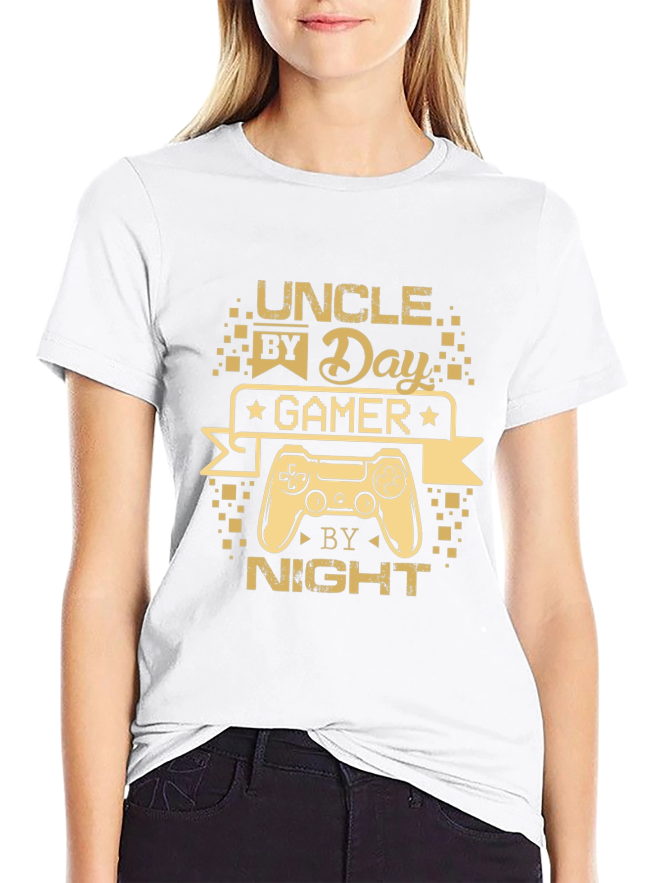 Black Uncle By Day Gamer By Night T-Shirt view 9