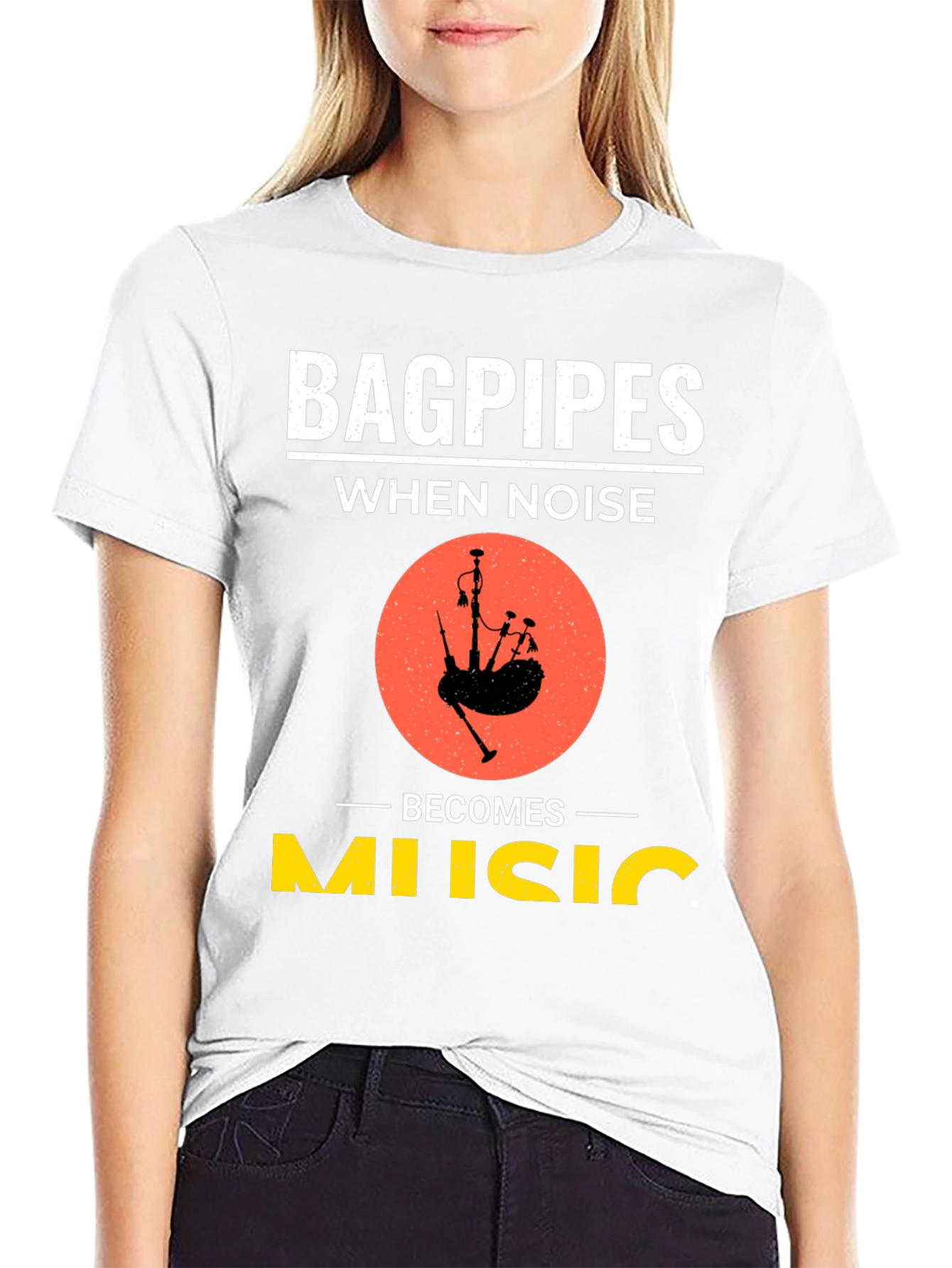Black Bagpipes When Noise Becomes Music T-Shirt view 9