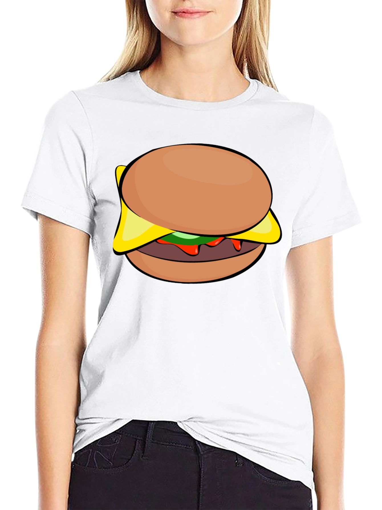 Black Burger Graphic Tee - Casual Style Shirt view 9