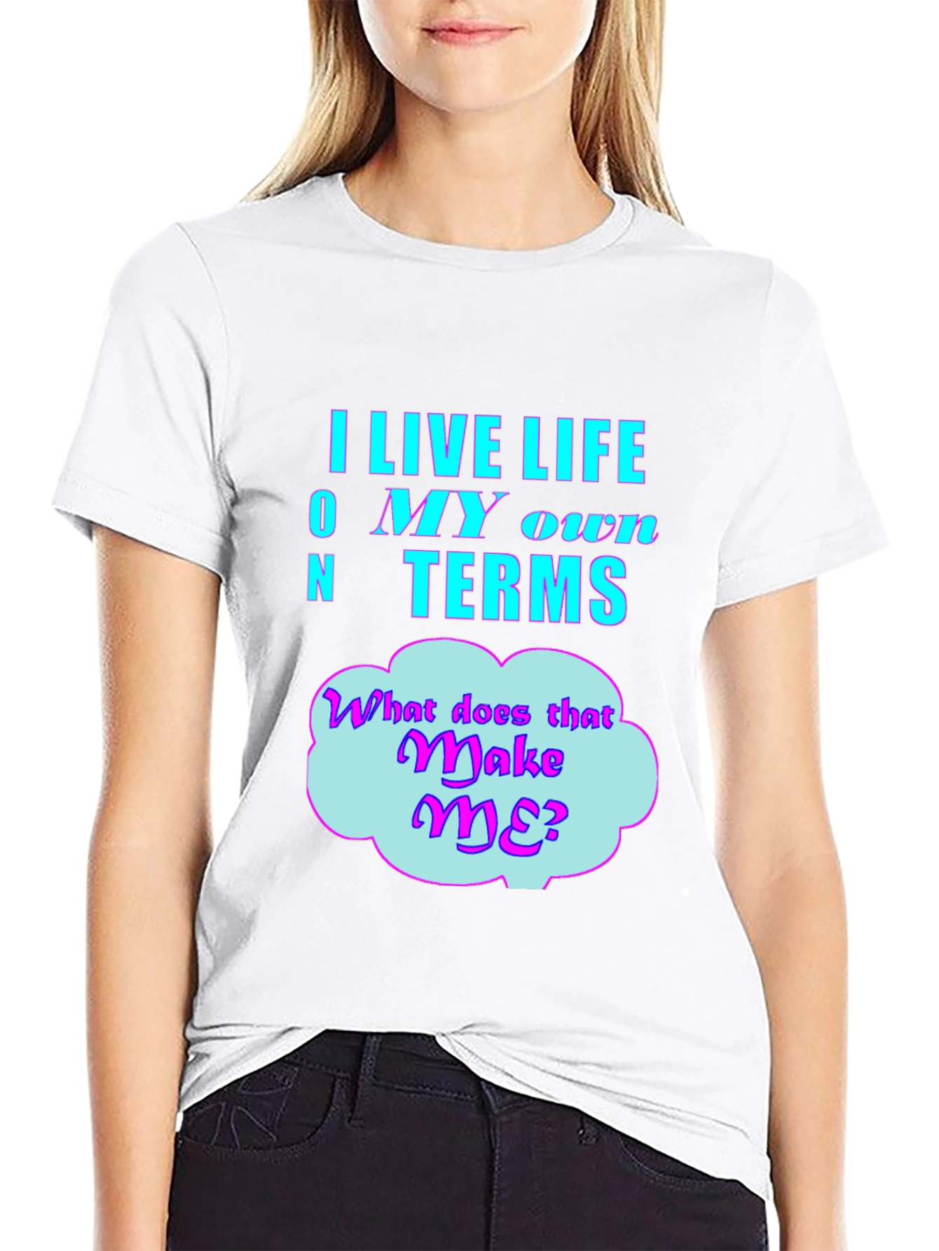 Black Live Life On My Own Terms Graphic T-Shirt view 9