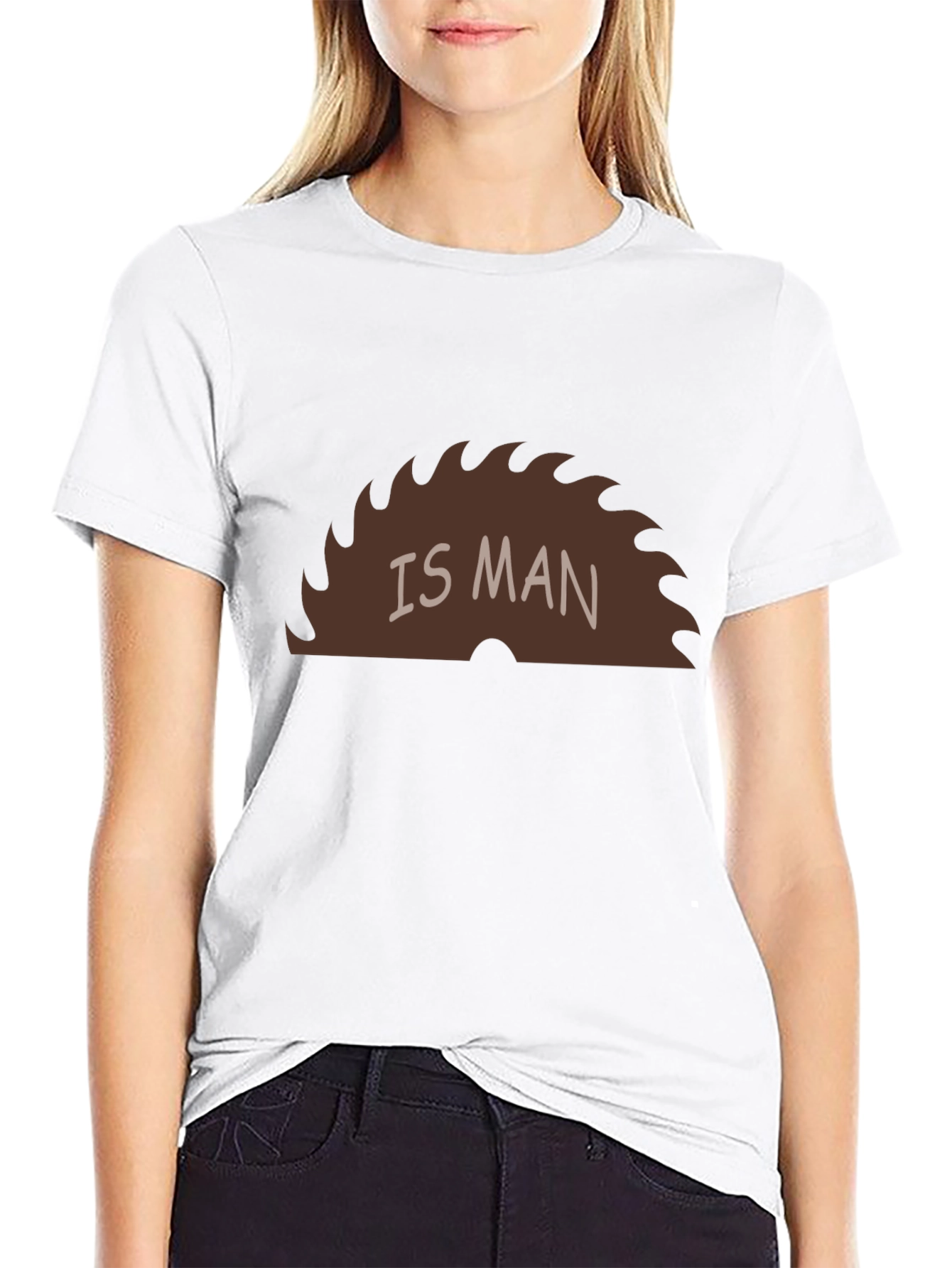 Black Saw Is Man Funny Graphic Tee view 9