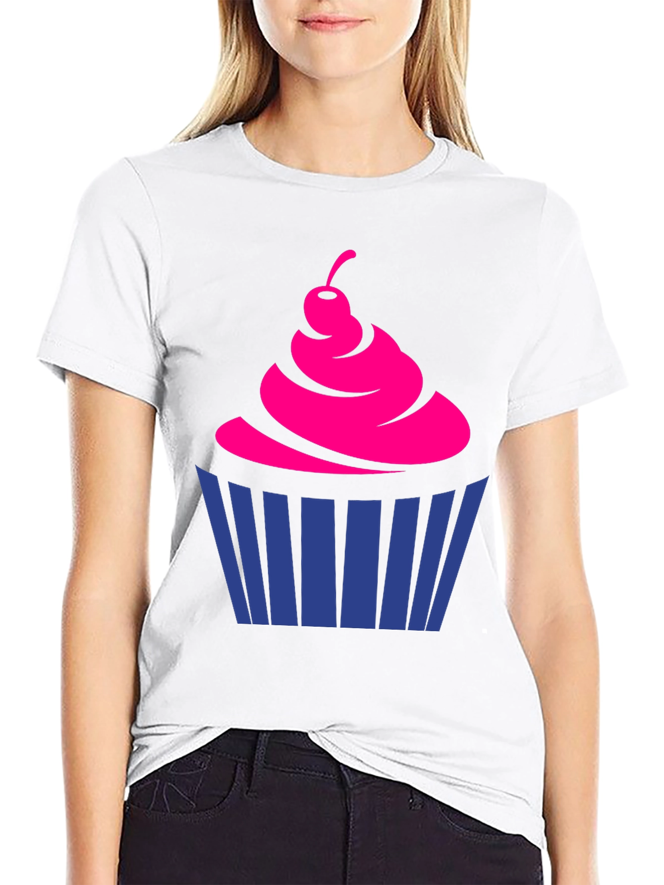 Black Fun Cupcake Graphic Tee - Casual Style view 9