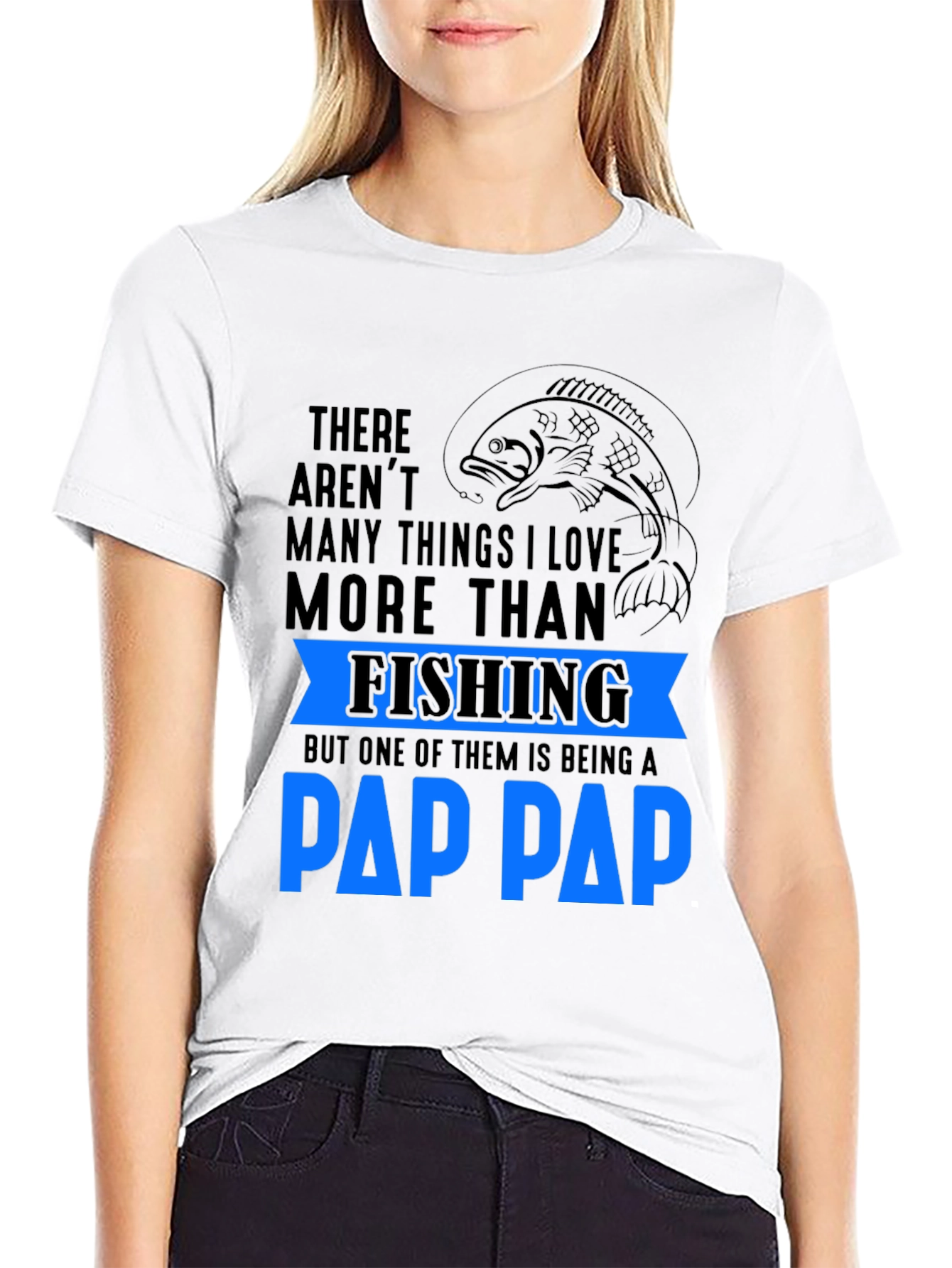 Black Fishing Pap Pap T-Shirt view 9