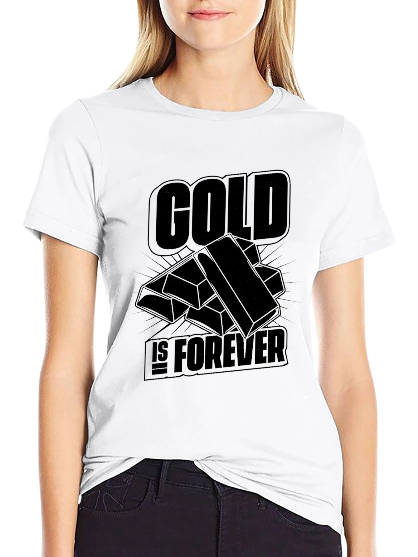Black Gold Is Forever Graphic Tee - Black Cotton T-Shirt view 9