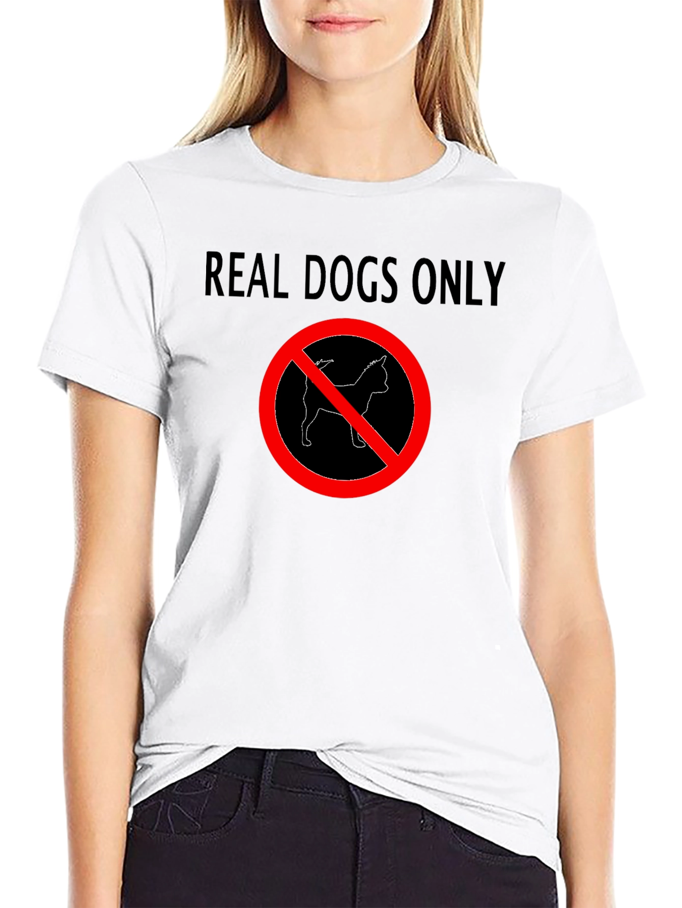 Black Real Dogs Only Graphic Tee view 9