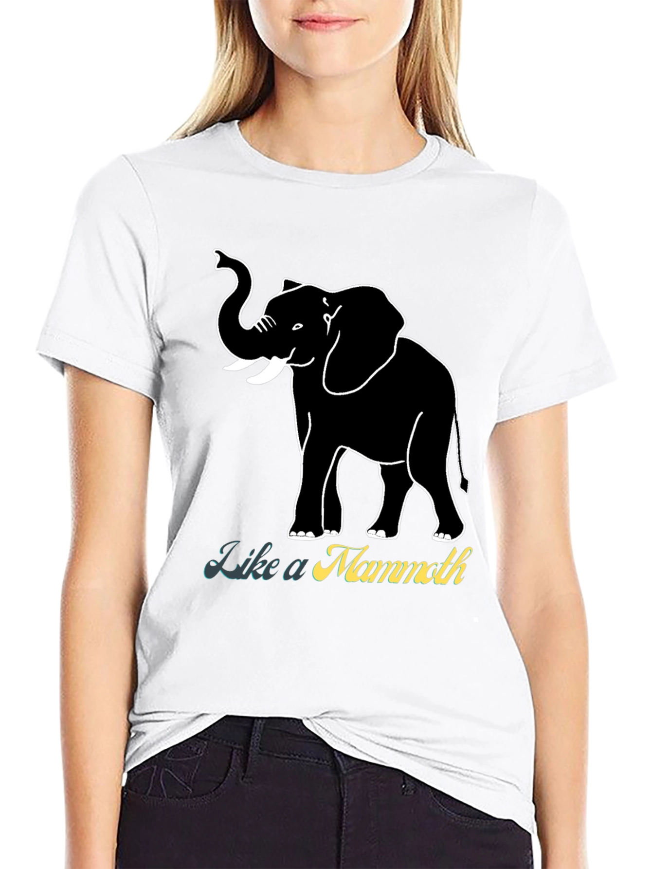 Black Like a Mammoth T-Shirt - Black view 9
