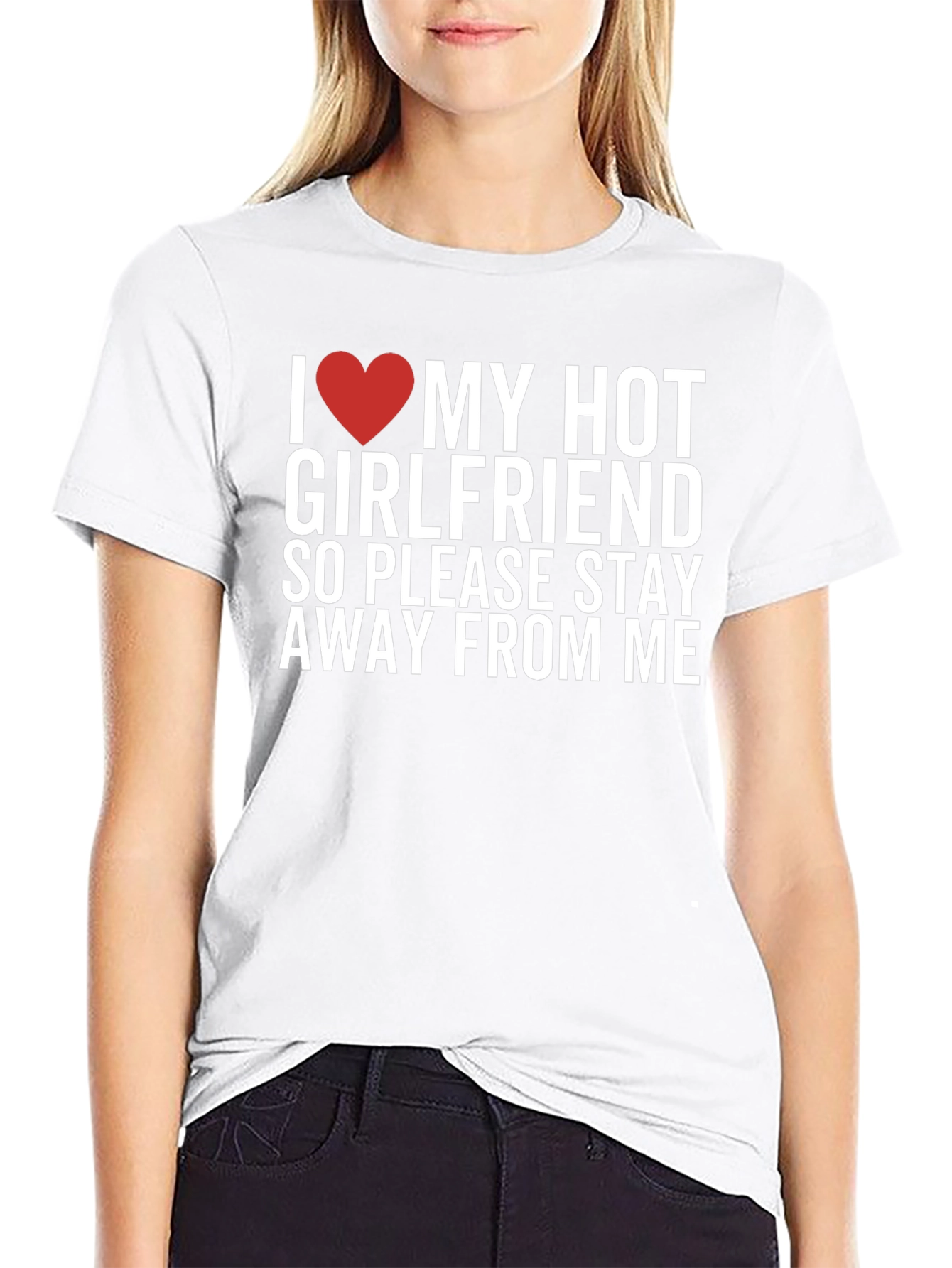Black I Love My Hot Girlfriend Graphic Tee view 9