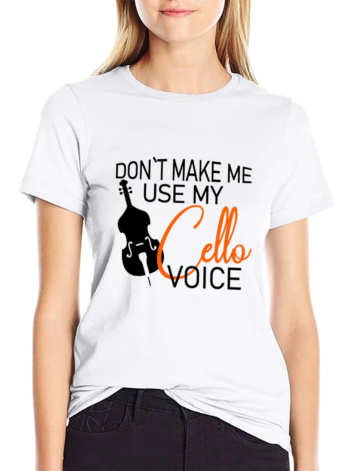Black Cello Voice T-Shirt - Funny Musician Tee view 9