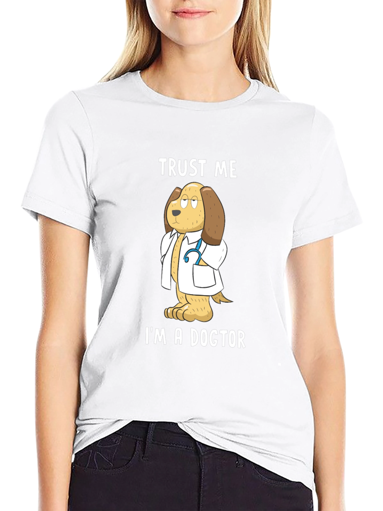Black Trust Me I'm A Dogtor T-Shirt view 9